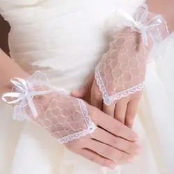 Новые свадебные аксессуары 1 пара дешевое свадебное платье перчатки для novia Performance studio поставки Свадебные перчатки sposa