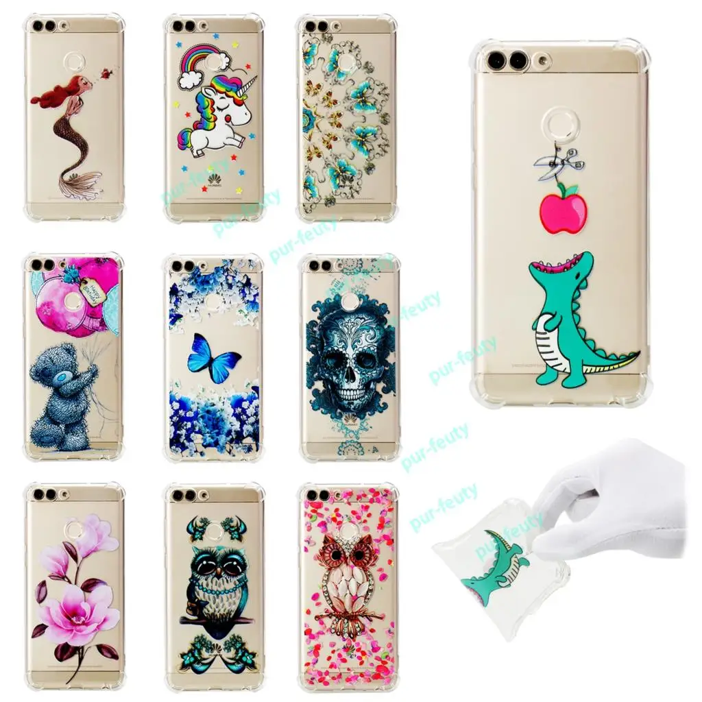

Soft Silicone Case for Huawei P Smart FIG-LX1 FIG-LA1 Phone TPU Transparent Bumper Cover for Huawei PSmart FIG LX1 LA1 Phone Bag