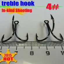 Тройные рыболовные крючки высокого качества 4# Высокоуглеродистая сталь 50 шт