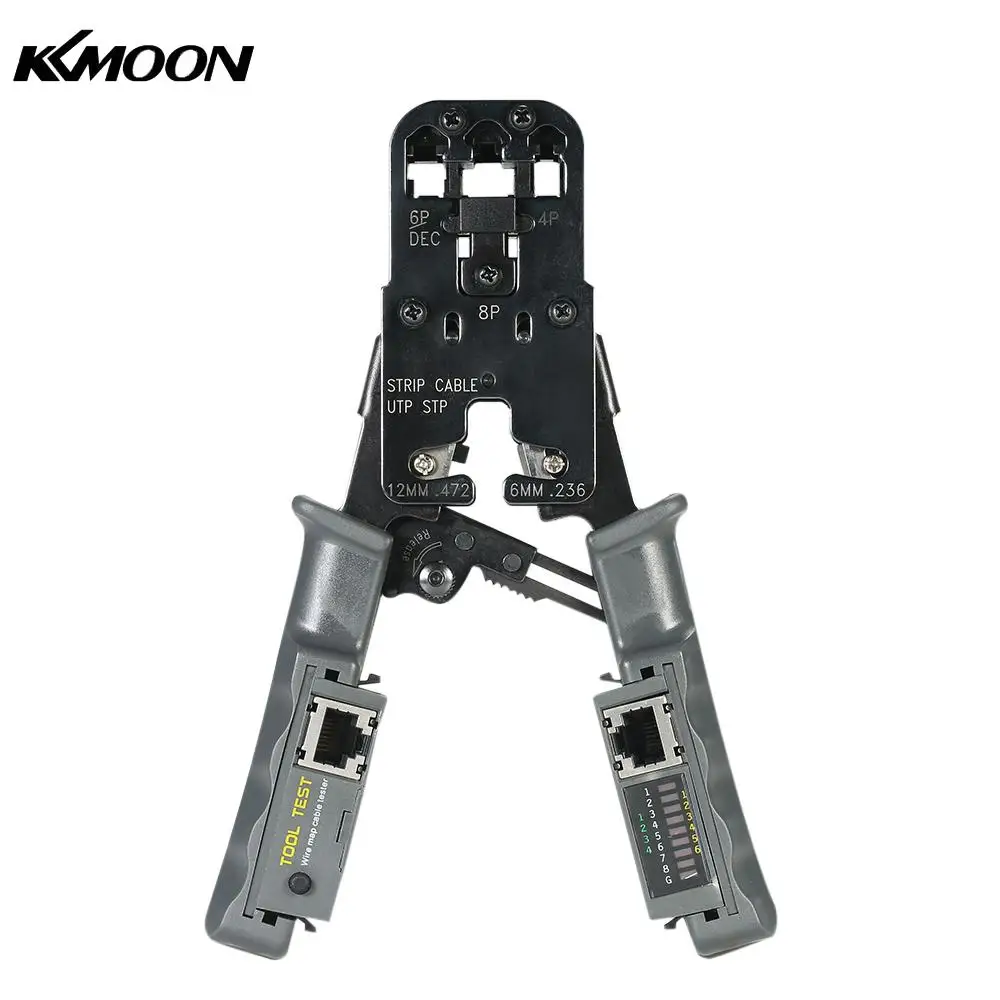 

Multi-functional LED Detachable Cable Crimping Tool Wire Cutter Stripper RJ11 RJ12 RJ45 Wire Crimper