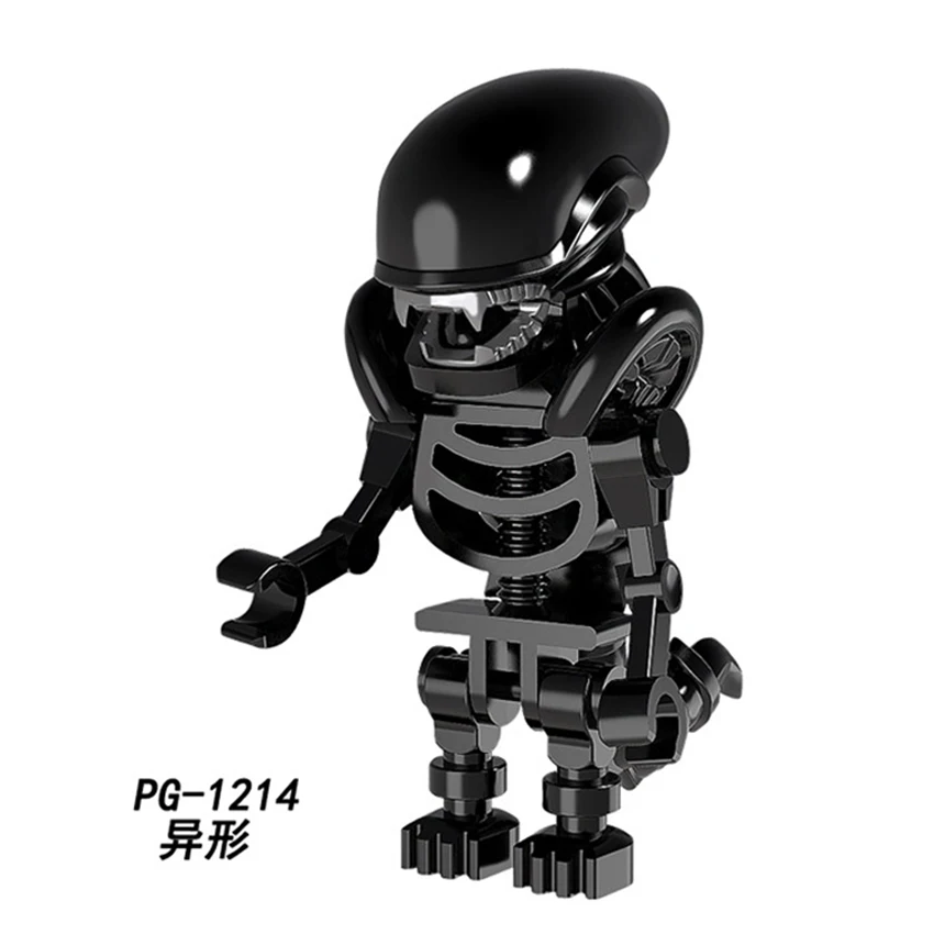 Одиночная распродажа конструктор Хищник 1050 Alien сборные блоки игрушка человекоид