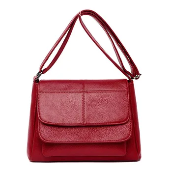 

Women's Genuine Leather Handbags Fashion Simple Shoulder CrossBody Bags For Women Messenger Bag Flap Ladies Bags Bolsas Feminina