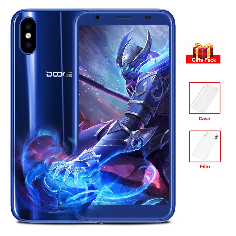 DOOGEE X55 смартфон с 5 дюймовым дисплеем четырёхъядерным процессором MT6580 18:9 ОЗУ 1 ГБ