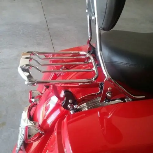 Two-Up Luggage Rack 4 Point Docking For Harley Touring Electra Street Glide Road King FLHT FLHX FLTR 09-13