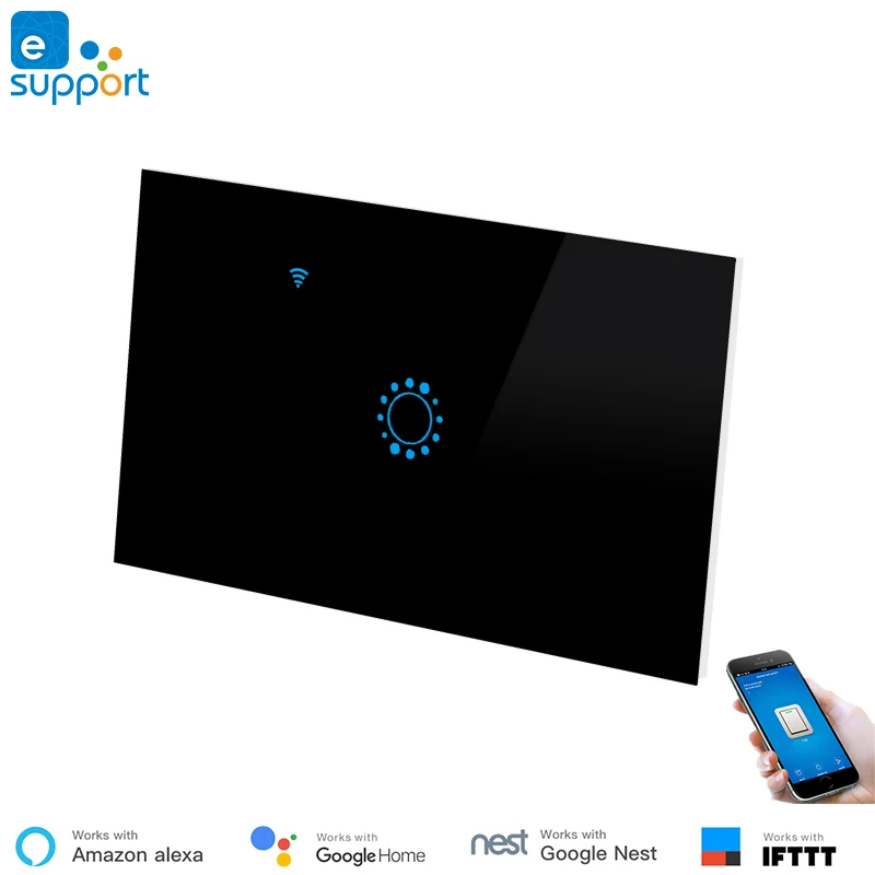Ewelink smart switch US WiFi touch remote control compatible with Alexa and Google IFTTT support for home automation |