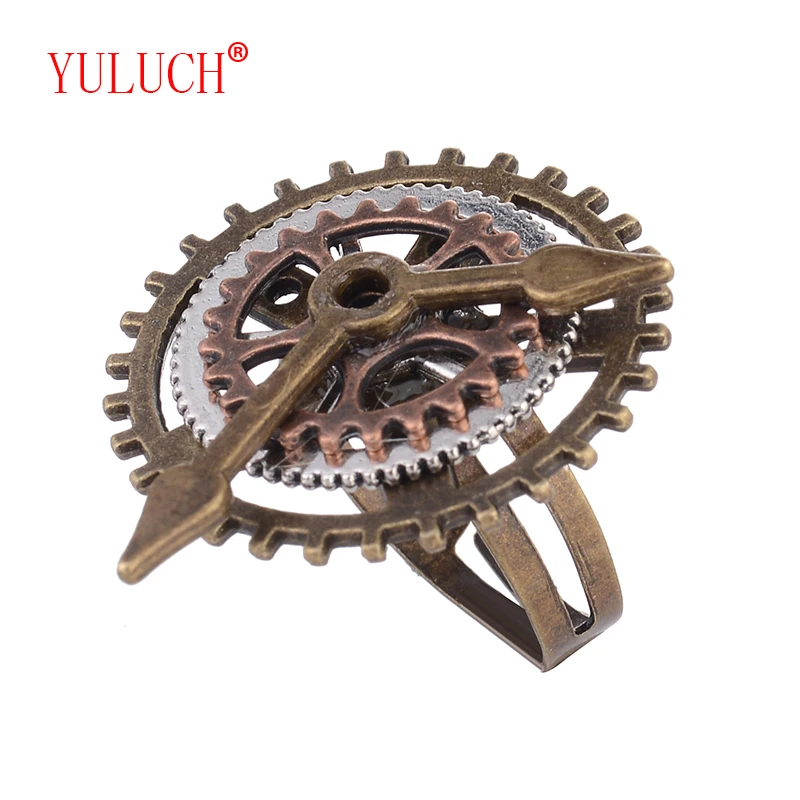 

YULUCH New Gear Pointer Accessories Personality Jewelry Vintage Mechanical Handmade Rings for Ballroom Lovers Wearing Gifts