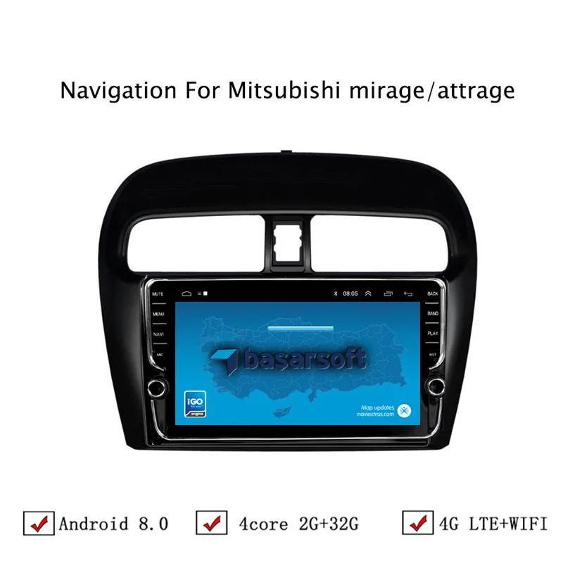 9 &quotAndroid 6 0/8 1 Автомобильная dvd навигационная система для Mitsubishi Mirage Attrage