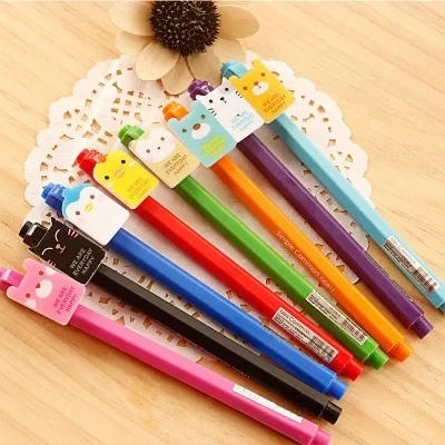 25pcs Cartoon color Gel pen Marking stylus creative hexagon body 13.5cm longth free shipping colorful gel pen 10pcs per set 2set per pack high quality assorted color for drawing and marking free shipping