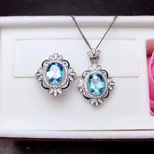 Набор из натурального камня кольцо/ожерелье 6*8 мм украшения из природного драгоценного камня набор для подарка на день рождения друзья вечерние подарочные наборы