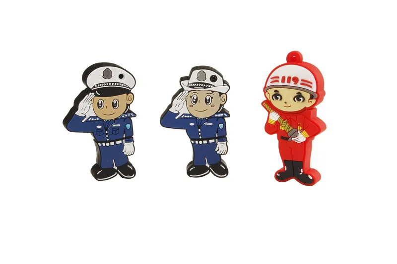 SHANDIAN модный подарок памяти usb пожарный полицейский флэш-накопитель с героями мультфильма usb2.0 64g/32g/16g/4g флэш-накопитель U dis
