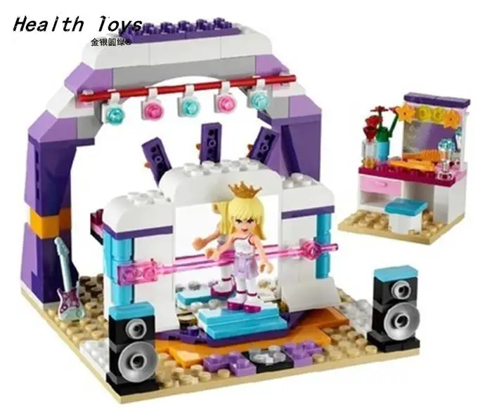 

Friends Rehearsal Stage Building Block Bricks Sets Original Bela 10155 Educational DIY Toys for girls Compatible With Lego