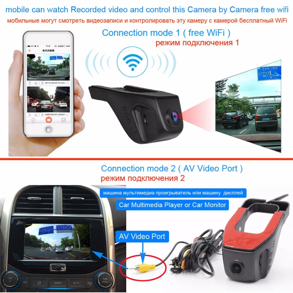 XCGaoon A4 Wifi 170 градусов Автомобильный видеорегистратор видеокамера Dash камера 1080P ночная версия Novatek 96658 Использование SONY IMX322 сенсор
