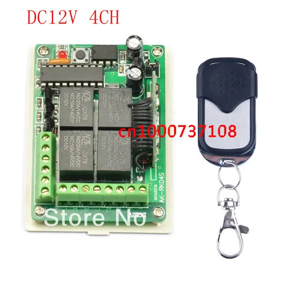 

NEW ! Learning Code receiver DC 12V 10A 4CH Wireless Remote Control Switch System smart home controller