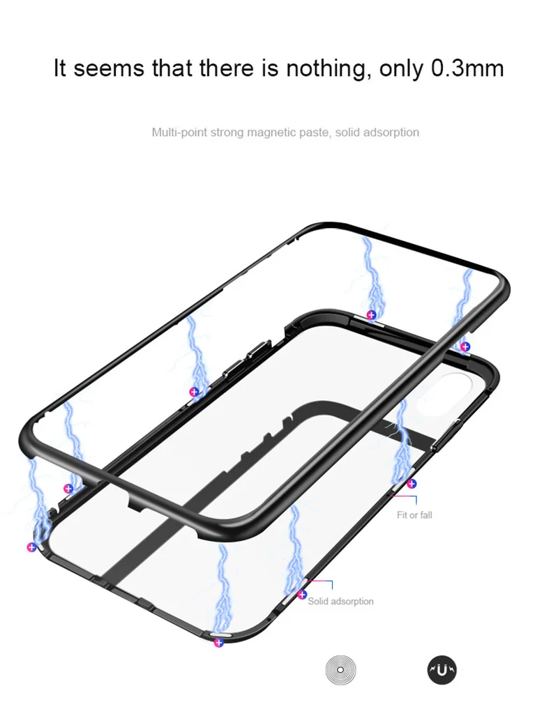 Роскошный Магнитный чехол для samsung Galaxy S8 S9 плюс S7 Edge Note 8 9 прозрачная пленка для мобильного телефона из закаленного стекла задняя крышка корпуса для Apple IPhone Etui