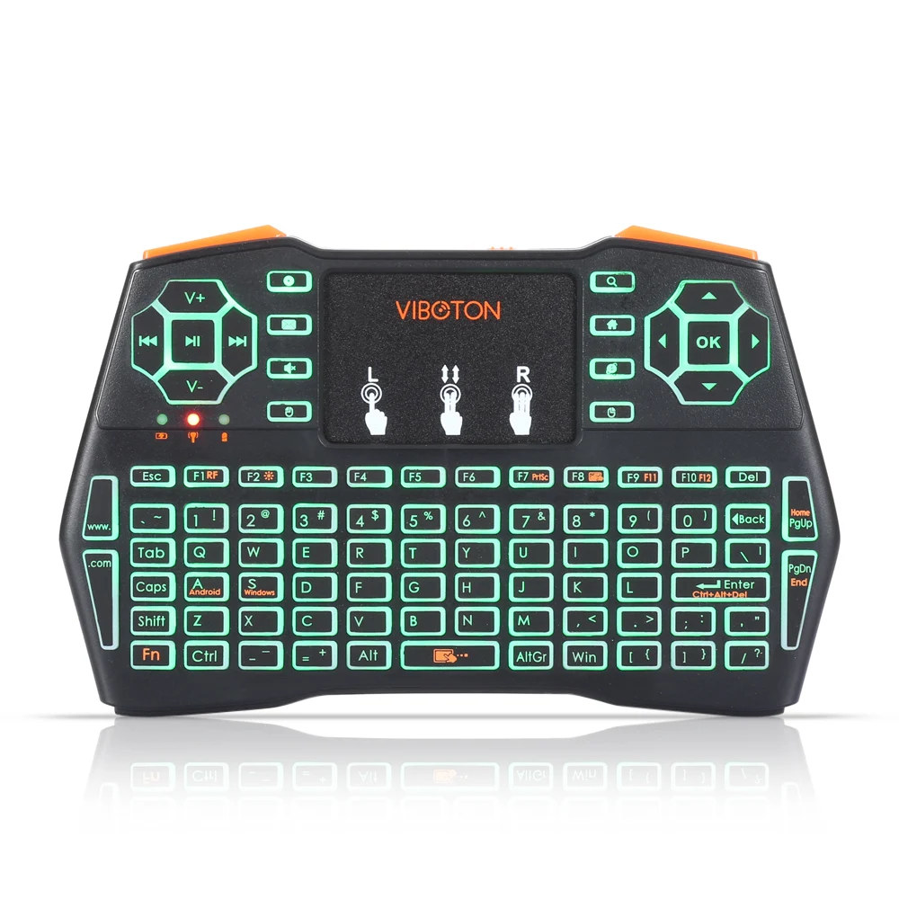 

VIBOTON i8 Plus 2.4G Wireless Keyboard Fly Air Mouse Touchpad Backlight Version