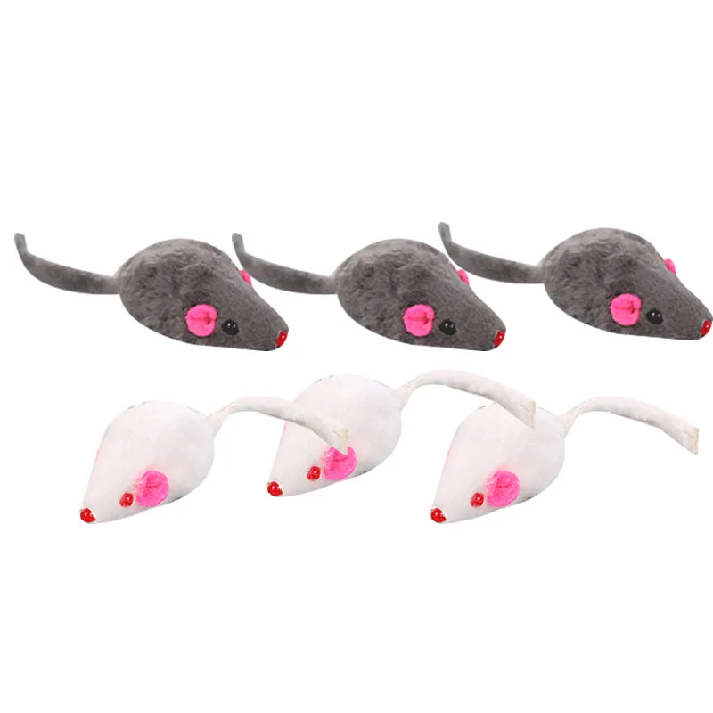 

Real Rabbit Fur Mice Cat Toys Pet Toy Children'S Toys 6-Pack CNIM Hot