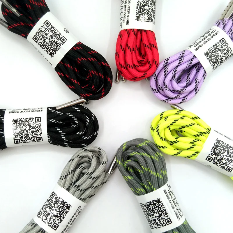 1 Pair Outdoor Sport Casual Multicolor Bumps Round Shoelace Hiking Slip Rope Shoes Laces Sneaker Shoelaces Metal Head Shoelaces