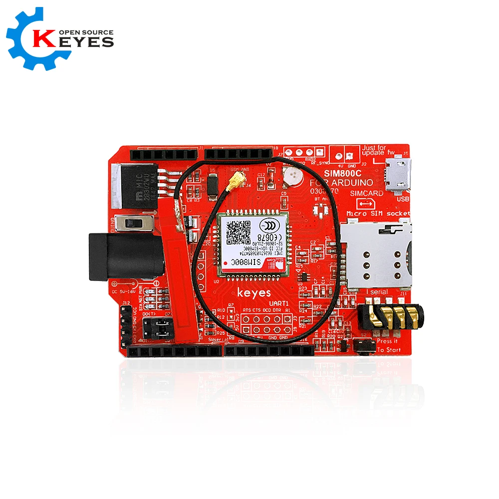 

keyes SIM800C GSM/GPRS Module Shield Red for Arduino