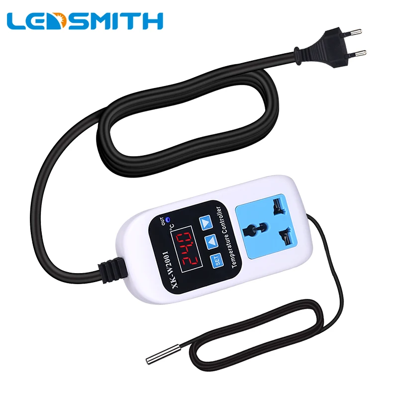 

LEDSMITH Digital Temperature Controller AC 110-220V EU Plug Thermostat Regulator -50~110C Microcomputer Socket Outlet