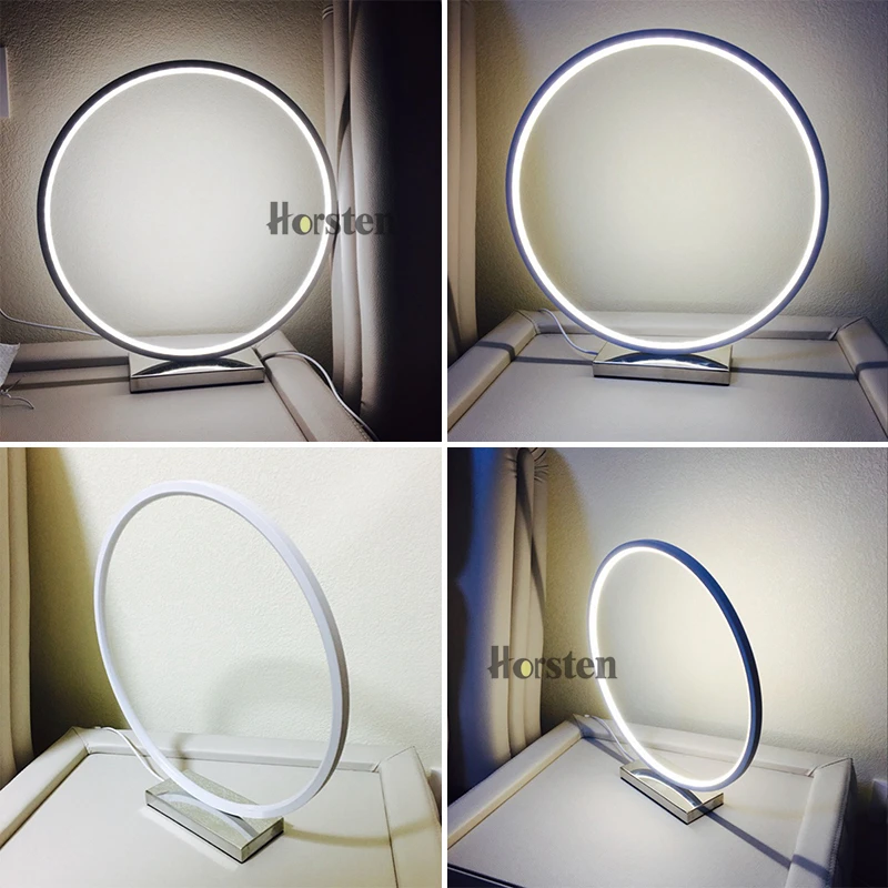 Horsten Nordic Creative Art Decortaion Dimmable LED Table Lamp Minimalism Modern Round Desk Table Light Bedside Lamp Gift (10)