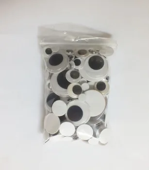 

200pcs/pack Round Movable Plastic Doll Wiggly Wobbly Googly Eyes For Toy/Scrapbook Handmade DIY Crafts