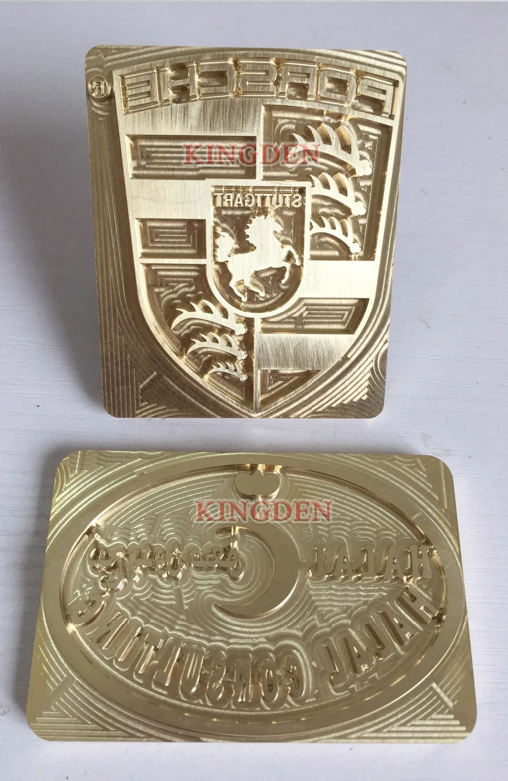 KINGDEN DIY Custom Design Leather Hot Foil embossing Stamping leather