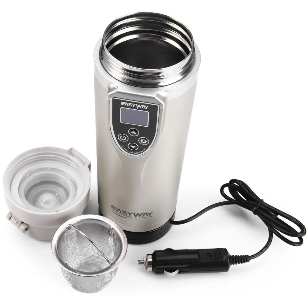 Portable Original New Car Auto Heating Cup Adjustable Temperature Car Boiling Mug Electric Kettle Boiling Vehicle Thermos 350ML0
