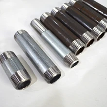 6 stücke tubo hierro fundido dn15 flansch 1/2 Länge 15 cm-50 cm rohr industrielle eisen flansch demir boru