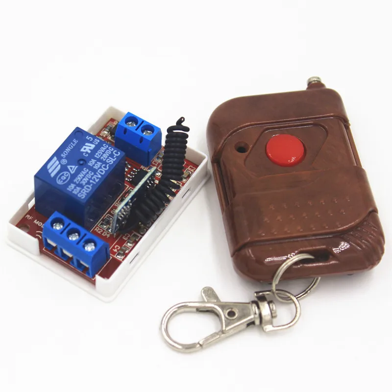 

433Mhz Universal Wireless Remote Control Switch DC 12V 10A 1CH relay Receiver Module and RF Transmitter Remote Controls