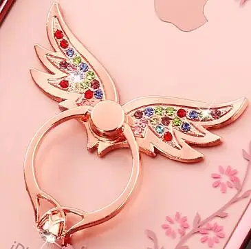 360 Degree Rotate Diamond Bow Rhinestone Bear Finger Ring Holder Smartphone Desk Stand For Iphone X XS Max/Samsung/Xiaomi/Huawei