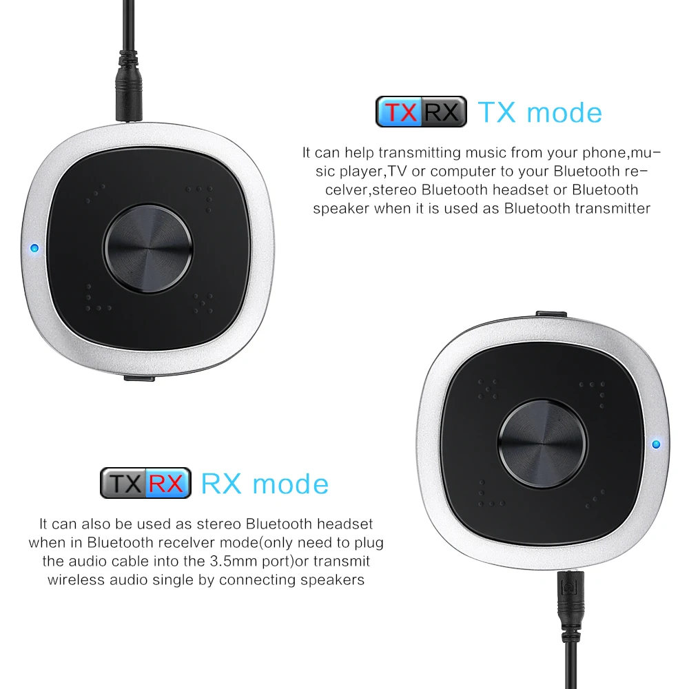 Передатчик и приемник Bluetooth мини Беспроводной аудио адаптер с aptX Low Latency двойной
