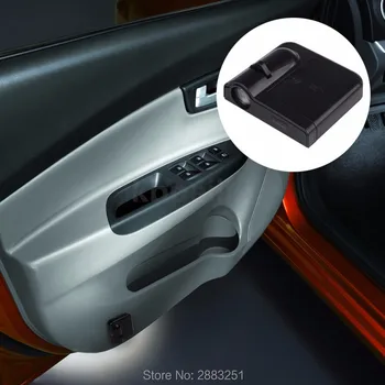 

2PCS LED Car Door Welcome Light Logo Batman Car-styling for SsangYong actyon korando kyron rexton 2 rodius keys Accessories