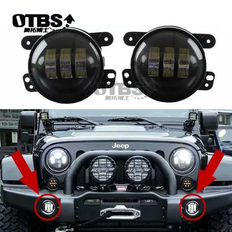 4 &quotдюймов Cree ЧИПАМИ светодиодные противотуманные светильник Наборы для Jeep Wrangler