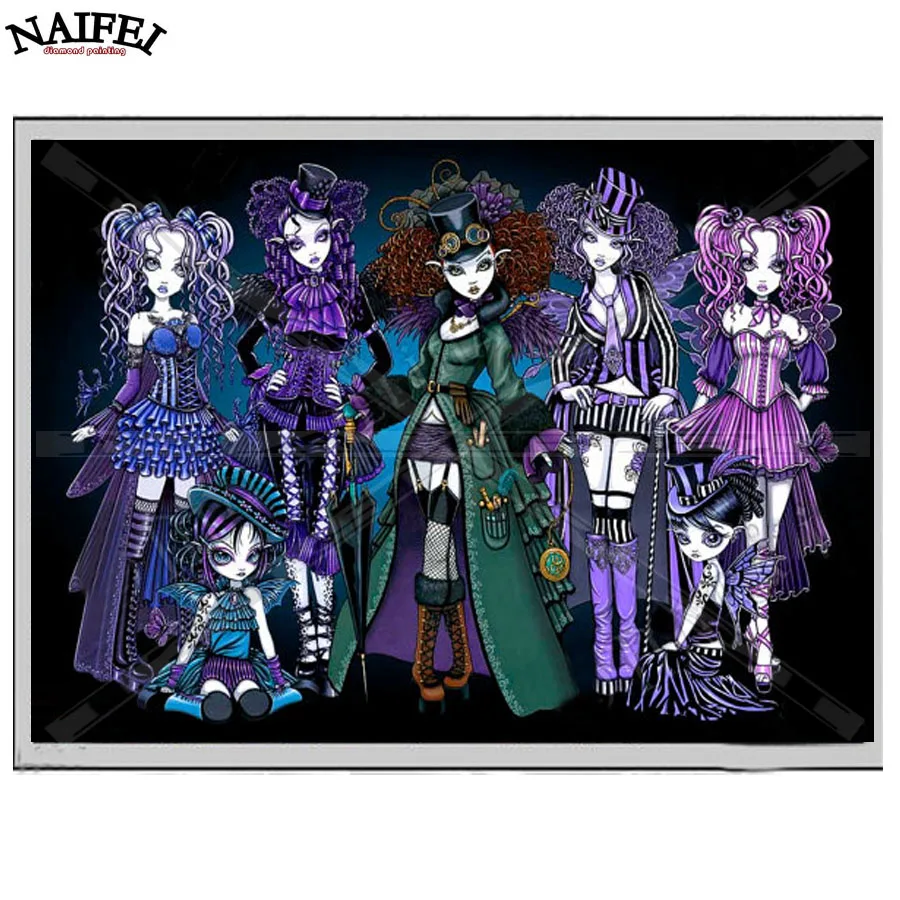 

5d diamond Embroidery needlework cross stitch full Square rhinestones diamond painting Cartoon girl diy mosaic diamond painting