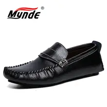 MYNDE/Новинка года; мужская повседневная обувь из натуральной кожи; модная мужская кожаная обувь; мужские кожаные лоферы без застежки; недорогие мужские водонепроницаемые Мокасины