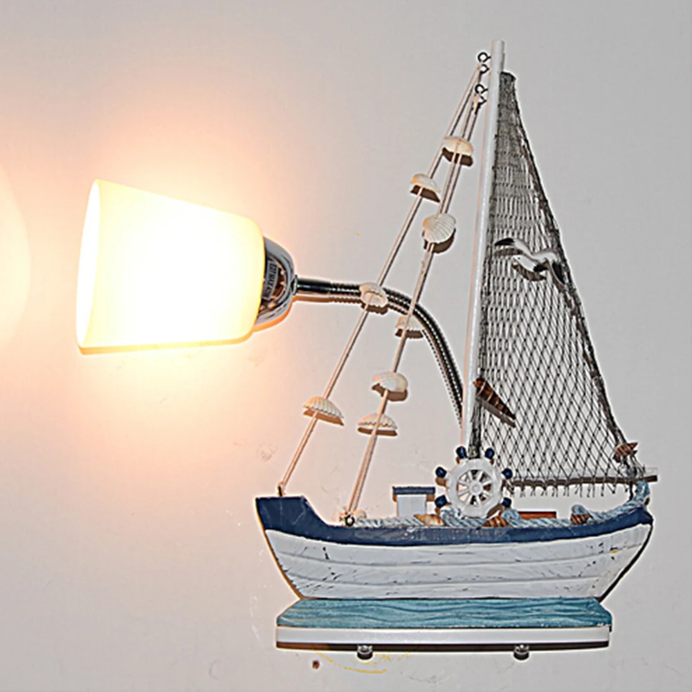 

Mediterranean Style Bedroom Wall Lighting Contemporary 110V-220V Children Room Kids Led Wall Lamp E27 Wall Lights for Home