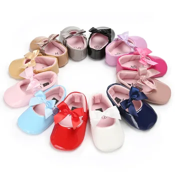 

Baby girl princess shoes bow soft toddler toddler girl leather baby shoes