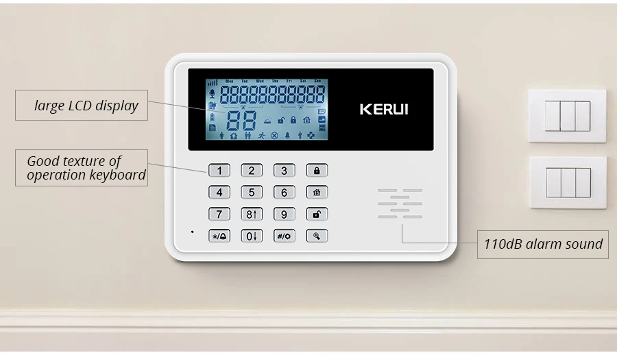 Система сигнализации KERUI 5900G с голосовой подсказкой GSM ЖК дисплей беспроводной