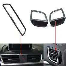 3x Auto Console Auto Aria Condizionata Sfogo Presa di Copertura Trim Styling Sticker Fit Per Mazda 3 Axela 2014-2016 accessori interni