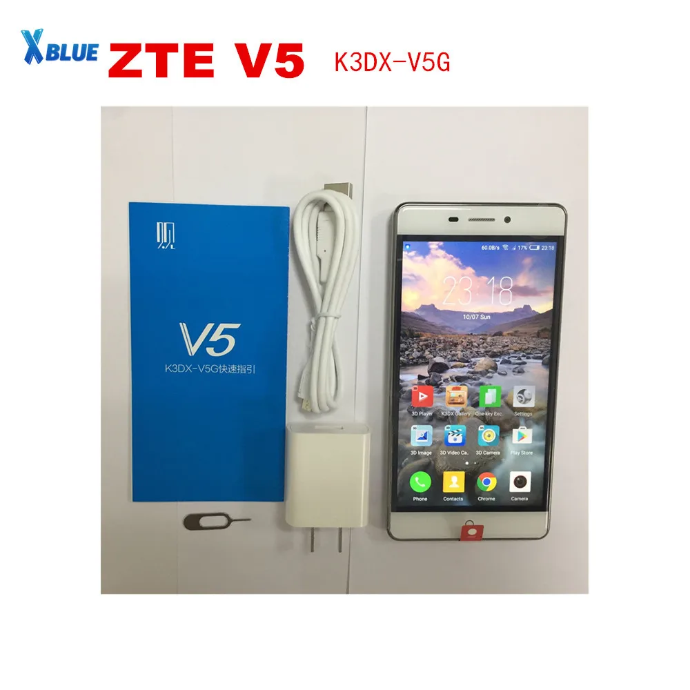 

ZTE V5 K3DX-V5G Smartphone 5.5" 1920x1080 Android 5.1.1 Naked Eye 3D 3000mAh 3GB 32GB Fingerprint MSM 8952 Octa Core Mobilephone