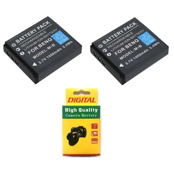 

2PCS 3.7V 1450mAh M1B BQ-M1B Camera Battery For BenQ DV-M1 DV-M31 SV-M1B DC E510 X600 X710 E600 E605 E800 E1020 Praktica DV-10
