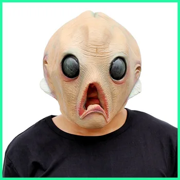 

Alien Latex Mask Breathable Full Face Head Mask Halloween Masquerade Scary Mask Fancy Dress Party Cosplay Costume