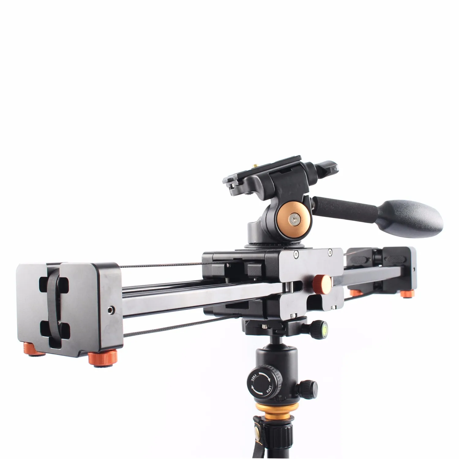 

Commlite CS-V500 Retractable Video Slider 50cm Dolly Track Stabilizer 1m Actual Sliding Distance Load Up 8kg + 3-Way Fluid Head