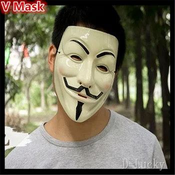 

Halloween Party Cosplay Mask V for Vendetta Mask Anonymous Guy Fawkes Fancy Dress Adult Costume Accessory Party Cosplay Masks