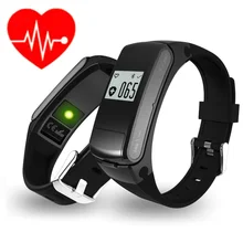 2017 New Design Heart Rate Smartband Bluetooth Earphone 2 in 1 Smart Bracelet Healthy Sports Wristband for Iphone Xiaomi Sony