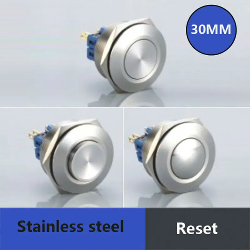 

5pcs packing 30mm smart switch 304 stainless steal 5A 250V momentary push button switch protection IP67 IK10