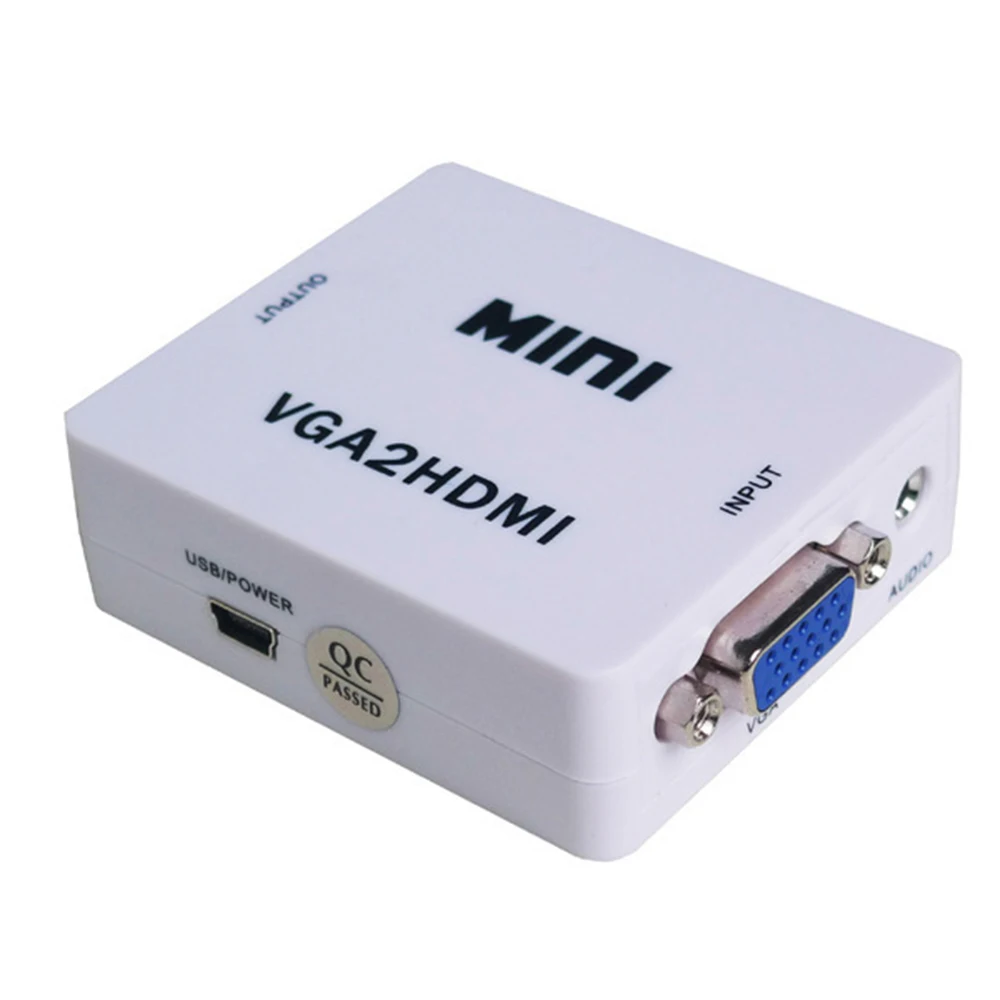 VGA в HDMI конвертер HD 1080 P конвертер адаптер мини VGA2HDMI компьютер для ТВ проектор с аудио