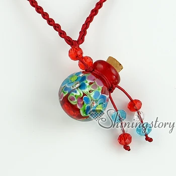 

vintage perfume bottle pendant necklace necklace vials for ashes wholesale supplier Italian murano glass pendants with flower