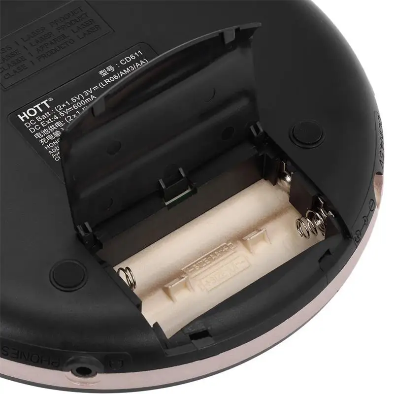 Портативный Bluetooth CD-плеер со светодио дный ным дисплеем/разъемом для наушников Анти-Скип Защита Анти-шок персональный CD музыкальный дисковый плеер
