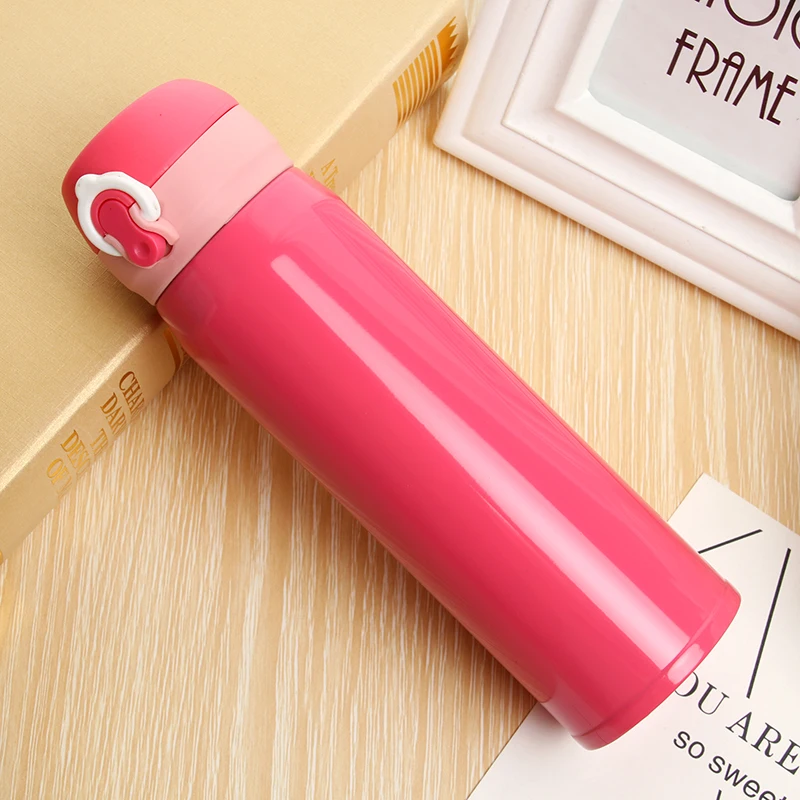 

Solid Vacuum Flask Stainless Steel Water Bottle 500ml Bottle Insulated Sport Outdoor Travel Equipped Multiple Colors